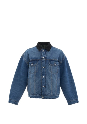Alexander Wang contrast-collar denim jacket - Blue