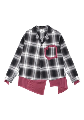 sulvam checked shirt - Black