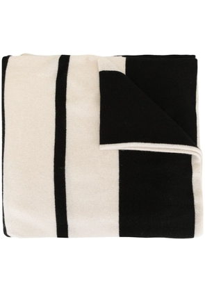 James Perse striped knit scarf - Black