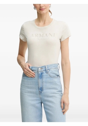 Armani Exchange logo-detail T-shirt - Neutrals