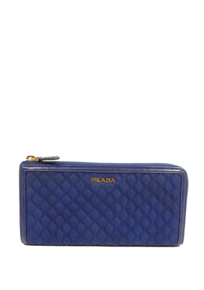 Prada Pre-Owned quilted long wallet - Blue