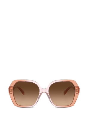 Coach Signature Ombré geometric-frame sunglasses - Brown