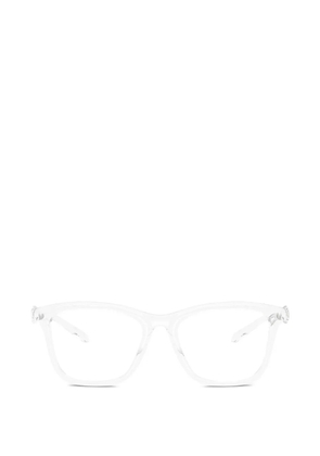 Diesel logo-plaque rectangle-frame glasses - White