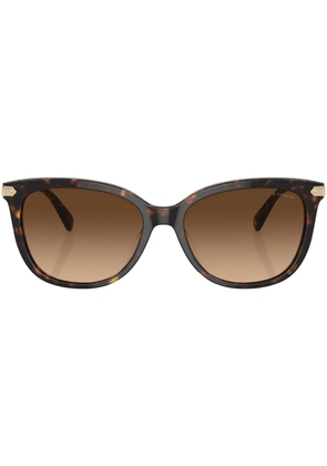 Coach tortoiseshell-effect sunglasses - Brown