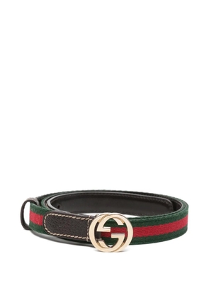 Gucci Pre-Owned 2020s Web Interlocking-G belt - Green
