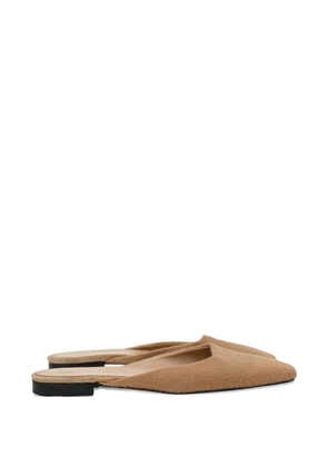 TOTEME Flat cashmere mules - Neutrals