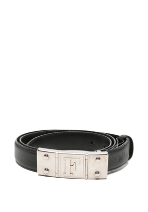 Gianfranco Ferré Pre-Owned 2000 logo-plaque leather belt - Black