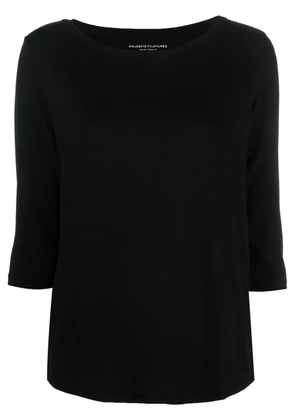 Majestic Filatures boat-neck jersey top - Black