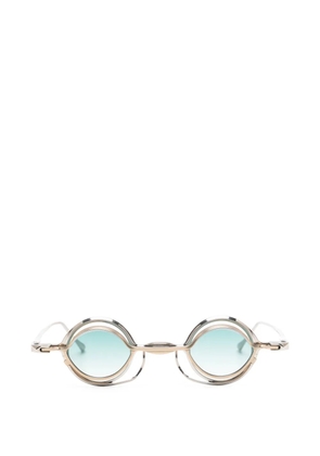 Rigards clip-on round-frame glasses - Silver