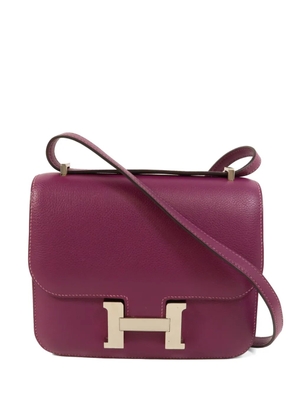 Hermès Pre-Owned Constance Evercolor shoulder bag - Purple
