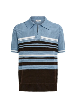 Ferragamo cotton knit polo shirt - Blue