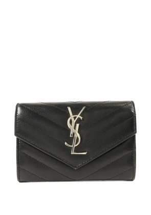 Saint Laurent Pre-Owned Matelassé Envelope wallet - Black