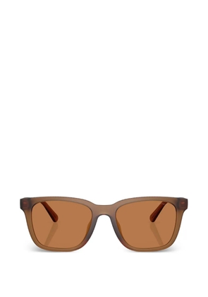 Coach C Hardware textured square-frame sunglasses - Brown