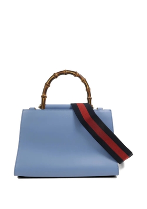 Gucci Pre-Owned Nymphaea Bamboo shoulder bag - Blue