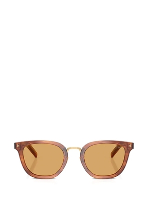Prada Iconic-plaque sunglasses - Brown