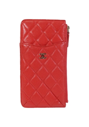 CHANEL Pre-Owned quilted CC phone case - Red