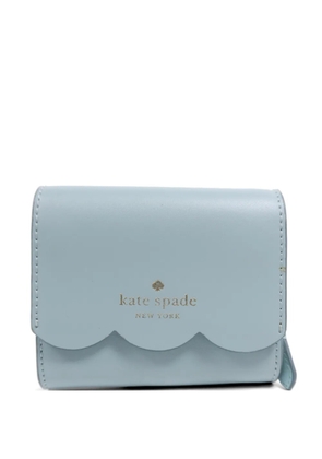 Kate Spade scalloped-edge leather wallet - Blue