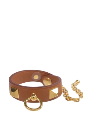 Hermès Pre-Owned Rivale leather glove clip - Brown