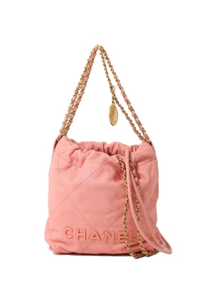CHANEL Pre-Owned 22 Mini chain-strap shoulder bag - Pink