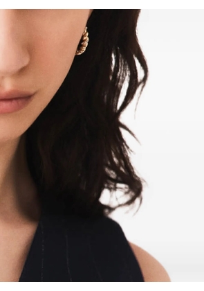 Maje crystal-embellished half-hoop earrings - Gold
