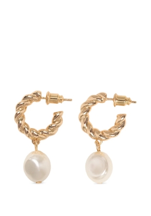 Maje faux-pearl twisted-detail earring - Gold