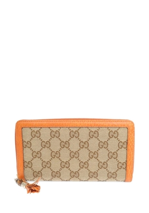 Gucci Pre-Owned GG canvas Bamboo zip-around wallet - Orange