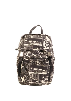 Prada Pre-Owned graphic-print buckle-fastening backpack - Black