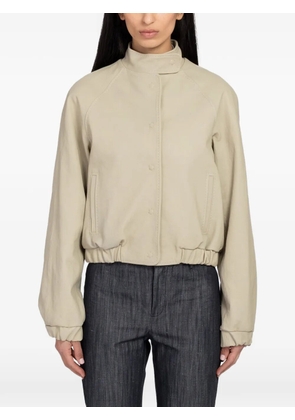 Paloma Wool Raim elasticated-waist leather jacket - Neutrals