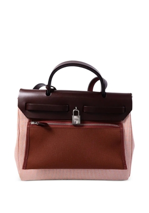 Hermès Pre-Owned 31 Herbag check-pattern shoulder bag - Brown
