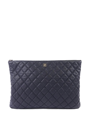 CHANEL Pre-Owned Classic quilted CC pouch tote bag - Blue