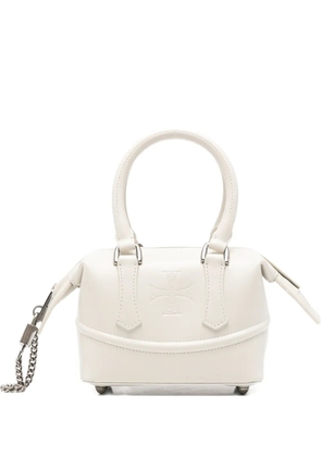 Enfants Riches Déprimés logo-debossed leather tote bag - White