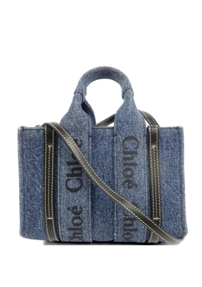 Chloé Pre-Owned Woody mini tote bag - Blue