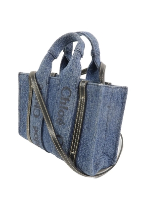 Chloé Pre-Owned Woody mini tote bag - Blue