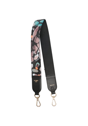 FENDI sequin-embellished leather bag strap - Black