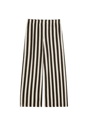 Suzie Kondi Lito striped velour trousers - Brown