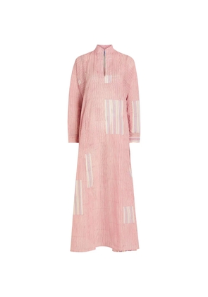 Thierry Colson Parvati Kaftan striped patchwork long dress - Pink