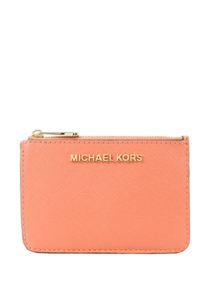 Michael Kors Vintage leather logo-plaque coin purse - Orange
