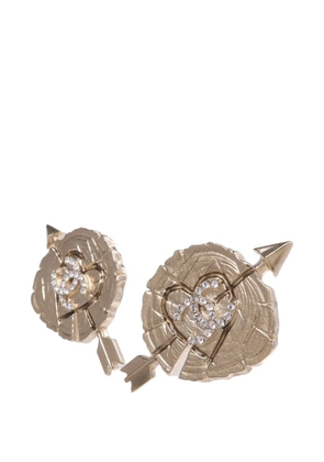CHANEL Pre-Owned CC arrow earrings - Gold