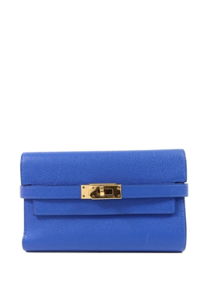 Hermès Pre-Owned Kelly tri-fold calfskin wallet - Blue