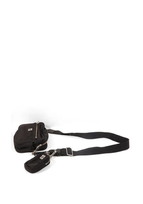 Tory Burch logo-plaque pouch-detail shoulder bag - Black