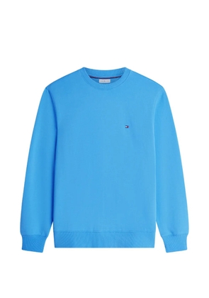 Tommy Hilfiger logo-embroidered crew-neck sweater - Blue