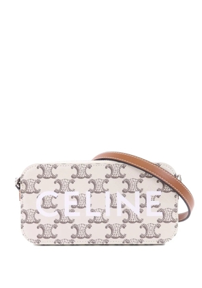 Celine Pre-Owned Triomphe logo shoulder bag - Neutrals