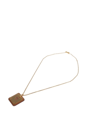 Hermès Pre-Owned As de Coeur leather necklace - Gold