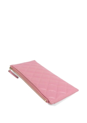 CHANEL Pre-Owned diamond-quilted wallet - Pink