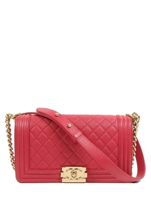 CHANEL Pre-Owned Boy chain shoulder tote bag - Red