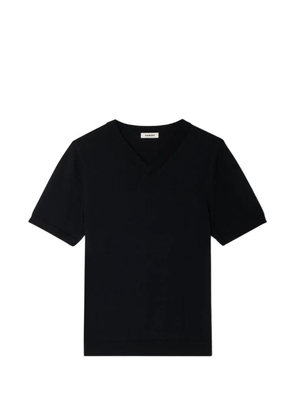 SANDRO short-sleeve V-neck T-shirt - Black