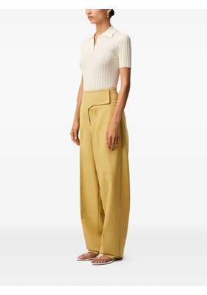 AMI Paris new wool wrapped belted trousers - Yellow