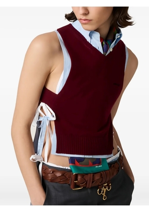 Miu Miu cashmere knit vest - Red