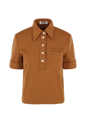Miu Miu pocket short-sleeved polo shirt - Brown