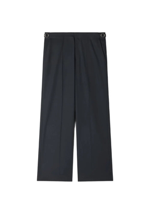 SANDRO wide-leg wool trousers with buckles - Grey